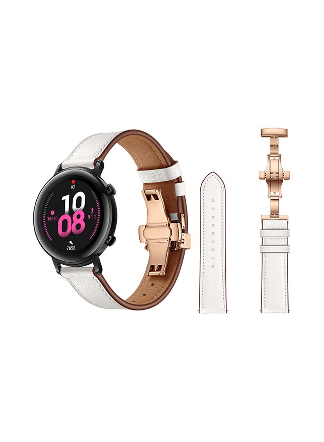 Perfii Stylish Replacement Band For Huawei Watch GT/GT 2 42mm White  - Image 2