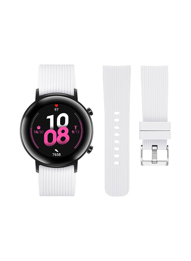 Perfii Stylish Replacement Band For Huawei Watch GT/GT 2 42mm White - Image 2