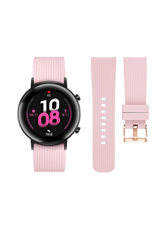Perfii Official Solid Silicon Replacement Band For Huawei Watch GT/GT 2 Pink - Image 2