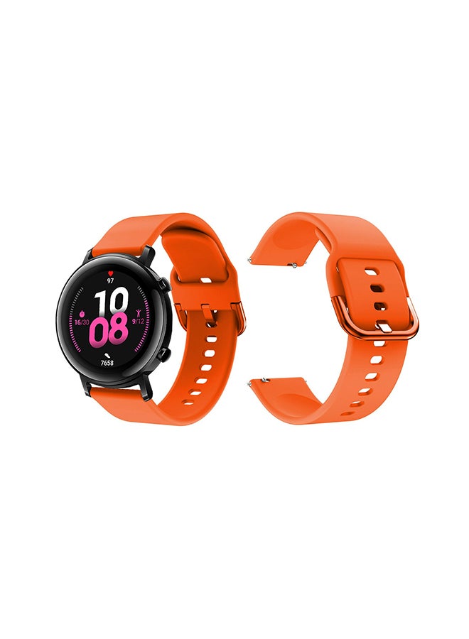 Perfii Official Solid Silicon Replacement Band For Huawei Watch GT/GT 2 Orange