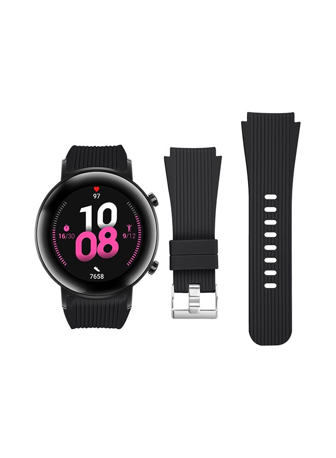 Perfii Stylish Replacement Band For Huawei Watch GT/GT 2 42mm Black 