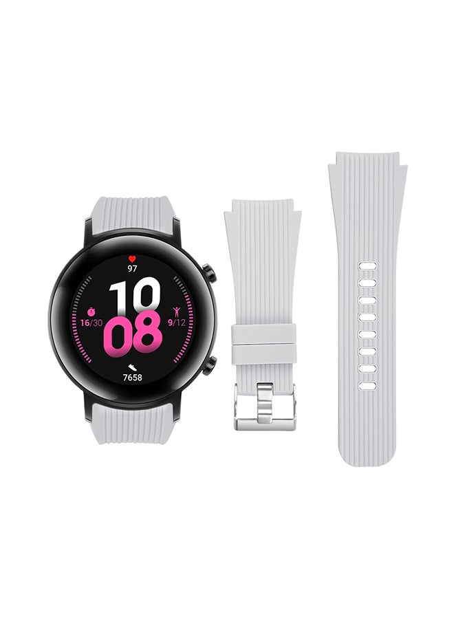 Perfii Stylish Replacement Band For Huawei Watch GT/GT 2 42mm Grey