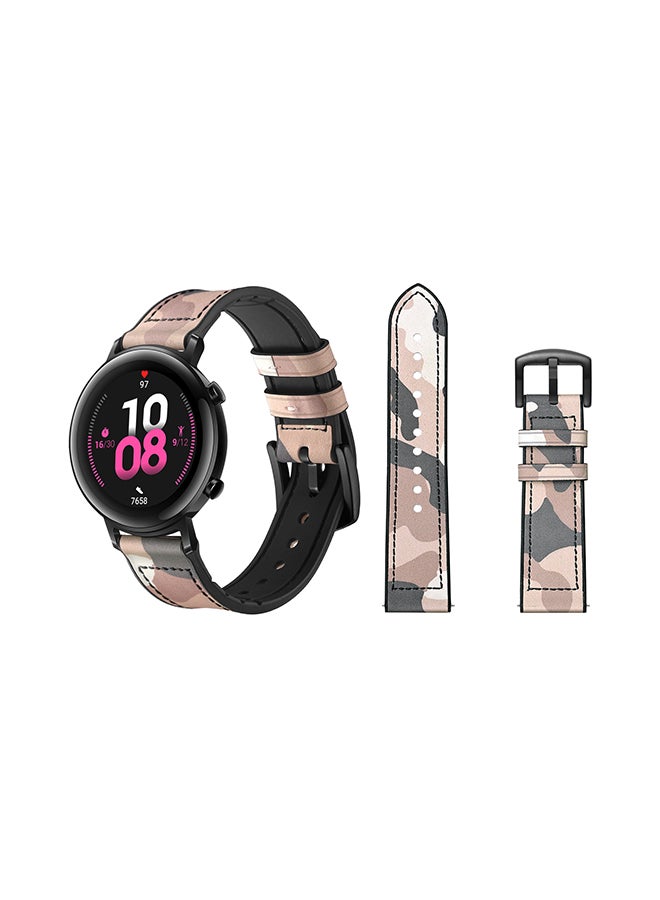 Perfii Stylish Replacement Band For Huawei Watch GT/GT 2 42mm Camouflage Sand  - Image 2