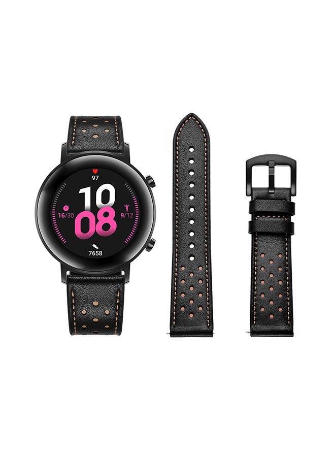 Perfii Stylish Replacement Band For Huawei Watch GT/GT 2 42mm Brown - Image 2