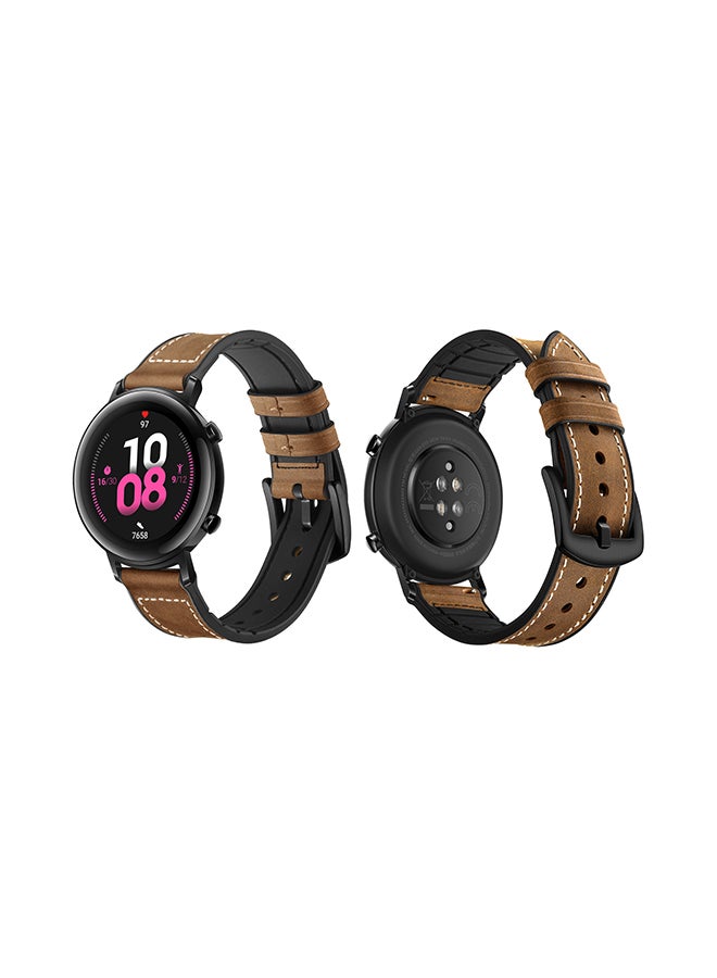 Perfii Stylish Replacement Band For Huawei Watch GT/GT 2 42mm Rough Brown - Image 1