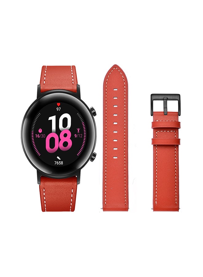 Perfii Stylish Replacement Band For Huawei Watch GT/GT 2 42mm Red - Image 2