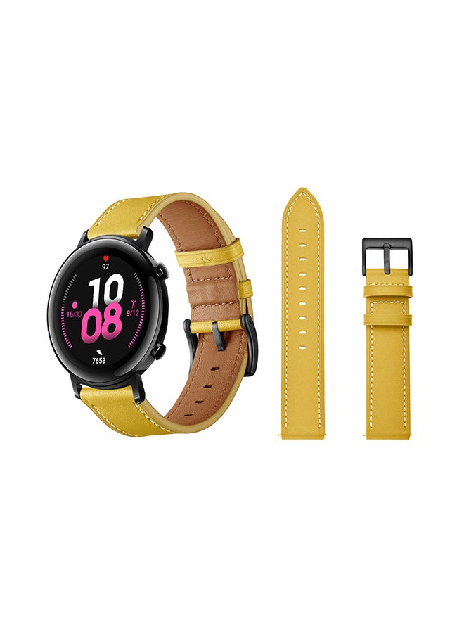 Perfii Stylish Replacement Band For Huawei Watch GT/GT 2 42mm Yellow - Image 1