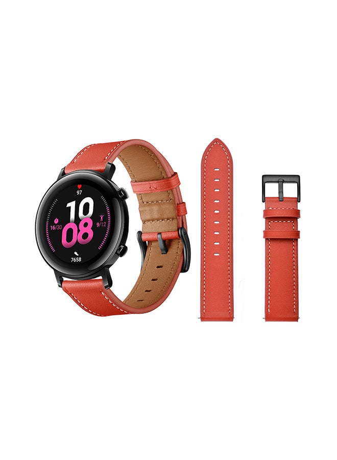Perfii Stylish Replacement Band For Huawei Watch GT/GT 2 42mm Red - Image 1