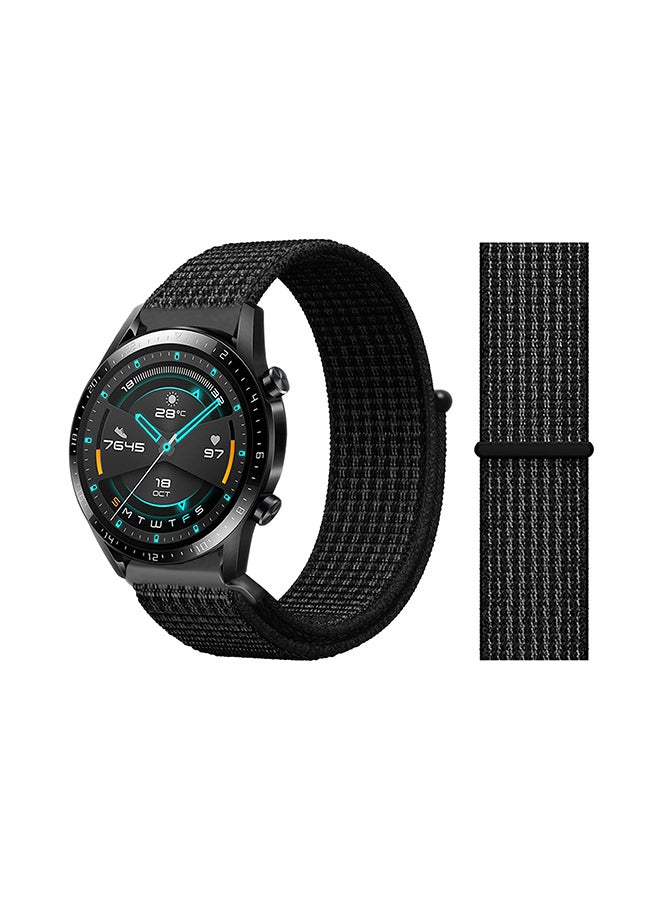 Perfii Stylish Replacement Band For Huawei Watch GT/GT 2 46mm Black/White