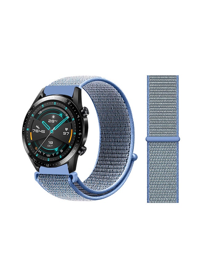 بيرفيي سوار عصري بديل لساعة هواوي GT/GT 2 مقاس 46 مم أزرق تاهو