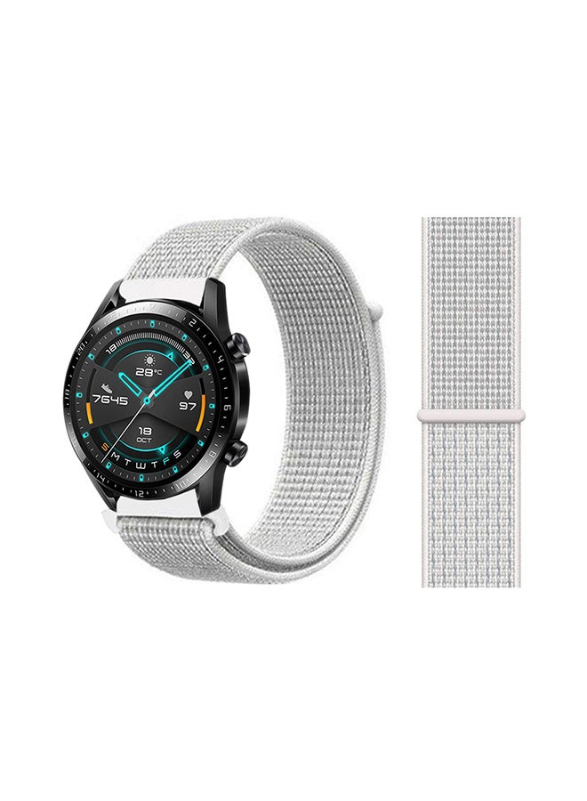 Perfii Stylish Replacement Band For Huawei Watch GT/GT 2 46mm Summit White