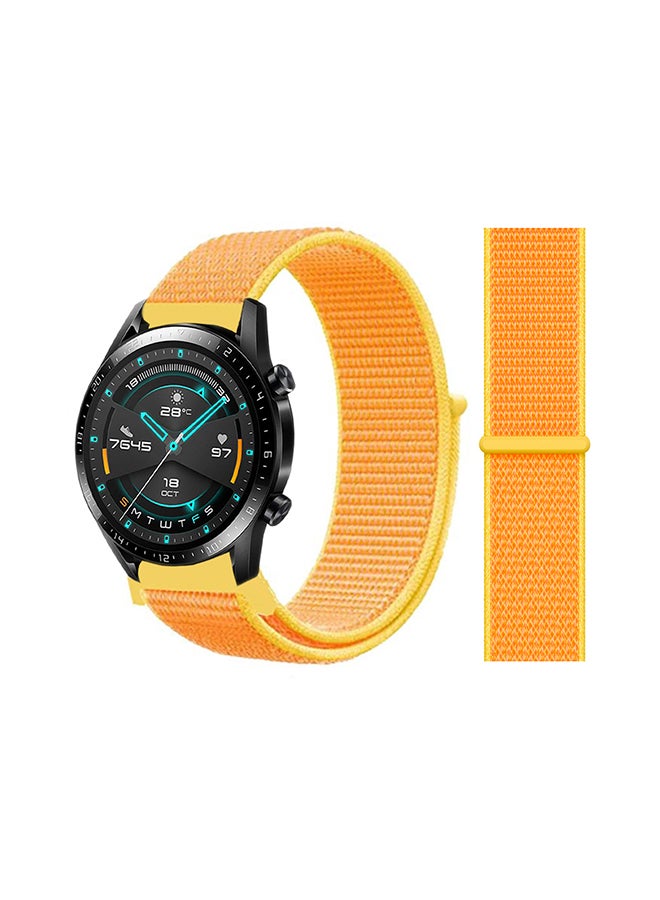 Perfii Stylish Replacement Band For Huawei Watch GT/GT 2 46mm Casary Yellow 
