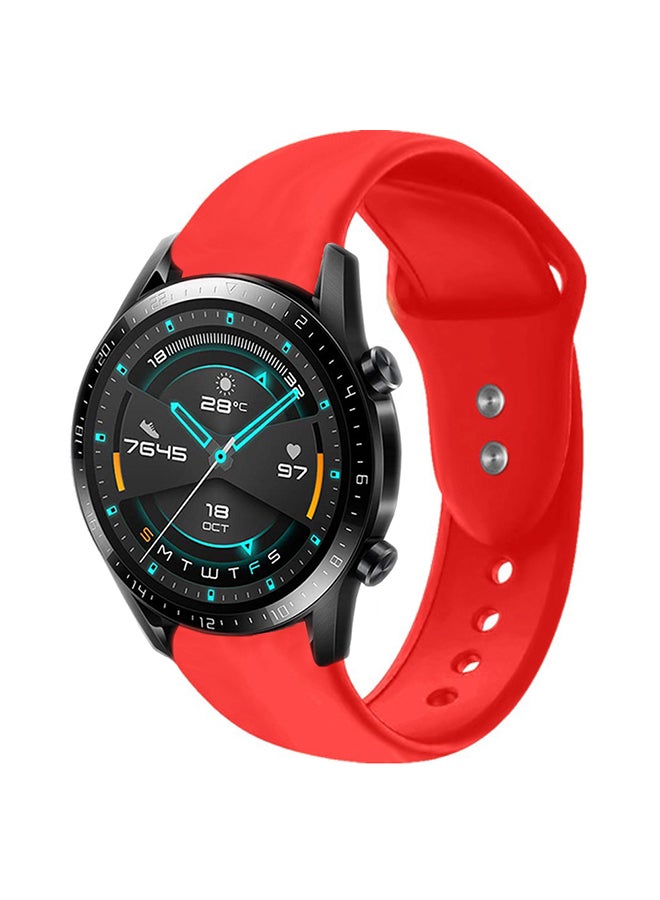 Perfii Stylish Replacement Band For Huawei Watch GT/GT 2 46mm Red