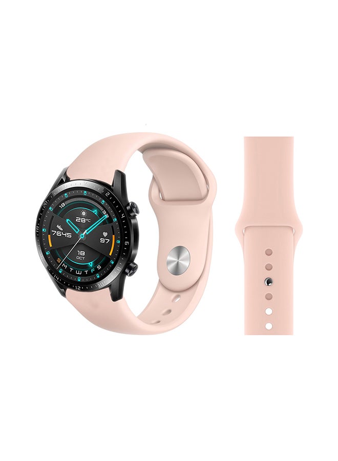 Perfii Stylish Replacement Band For Huawei Watch GT/GT 2 46mm Pink Sand