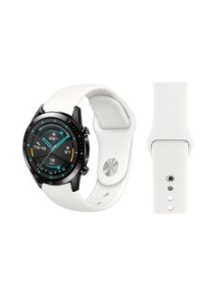 Perfii Stylish Silicone Replacement Band For Huawei Watch GT/GT2 Soft White 