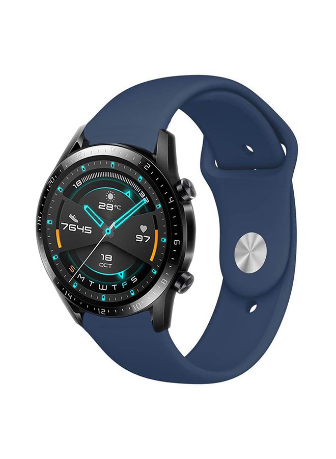 بيرفيي سوار عصري بديل لساعة هواوي GT/GT 2 مقاس 46 مم أزرق الكوبالت