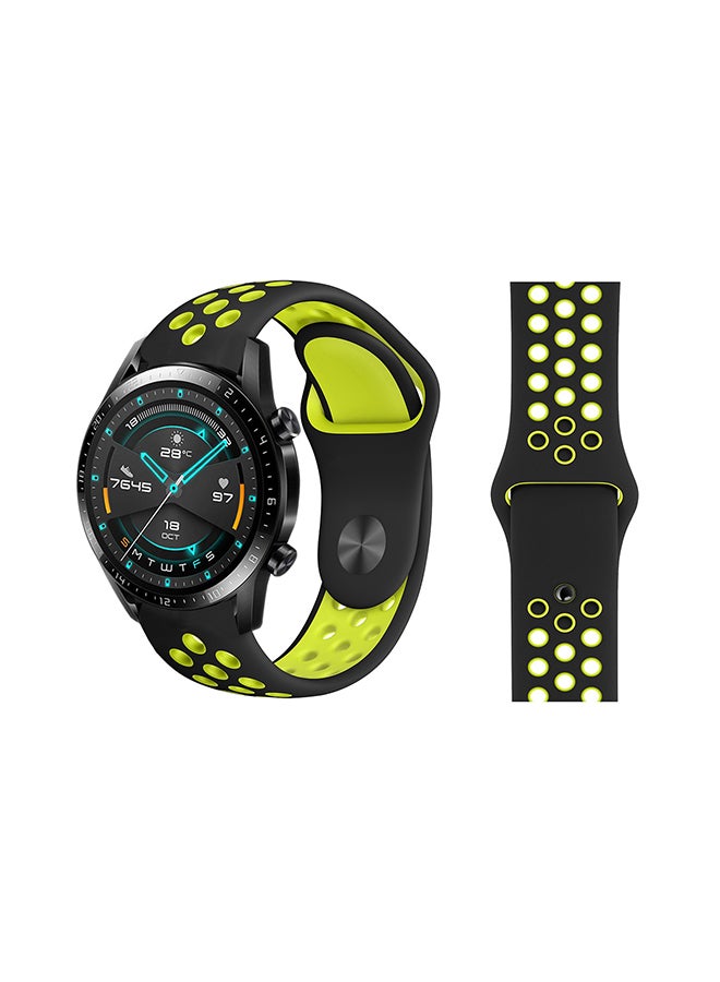 Perfii Stylish Replacement Band For Huawei Watch GT/GT 2 46mm Black Volt 