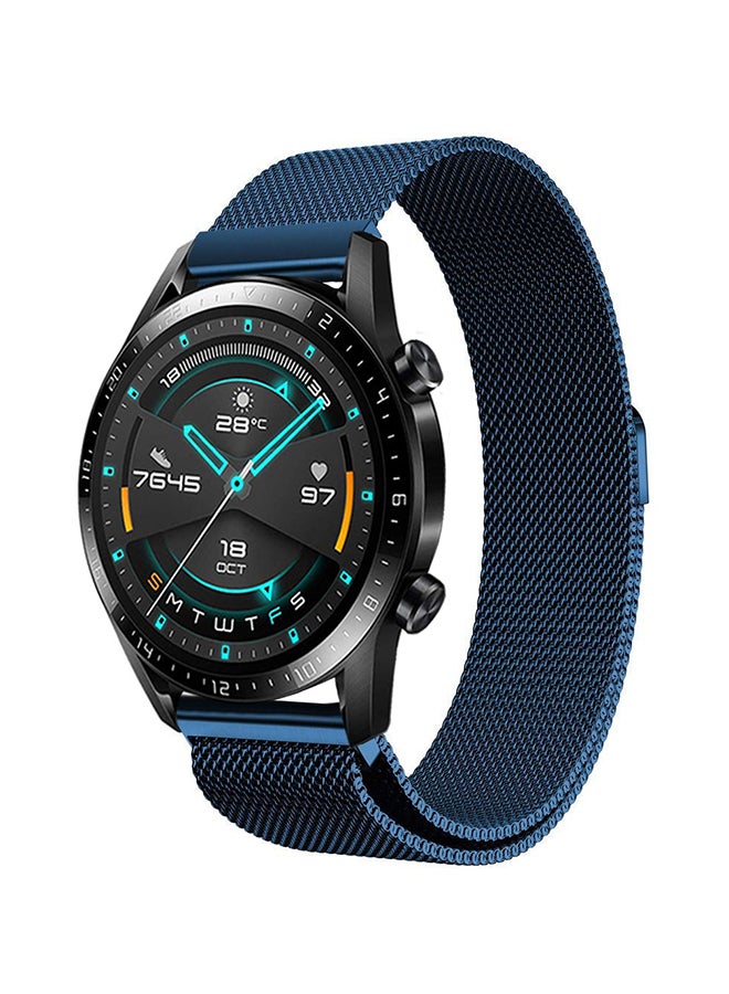 Perfii - Milanese Mesh Replacement Band For Huawei Watch GT/GT2 46mm Blue - Image 1