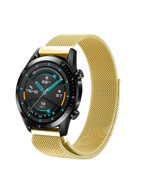 Milanese Mesh Replacement Band For Huawei Watch GT/GT 2 46mm Gold