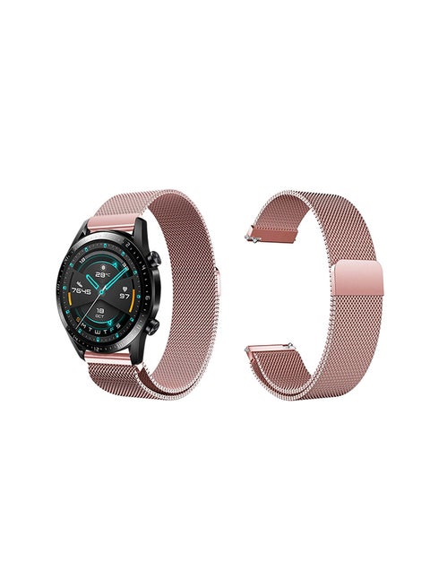 Milanese Mesh Replacement Band For Huawei Watch GT/GT 2 46mm Pink
