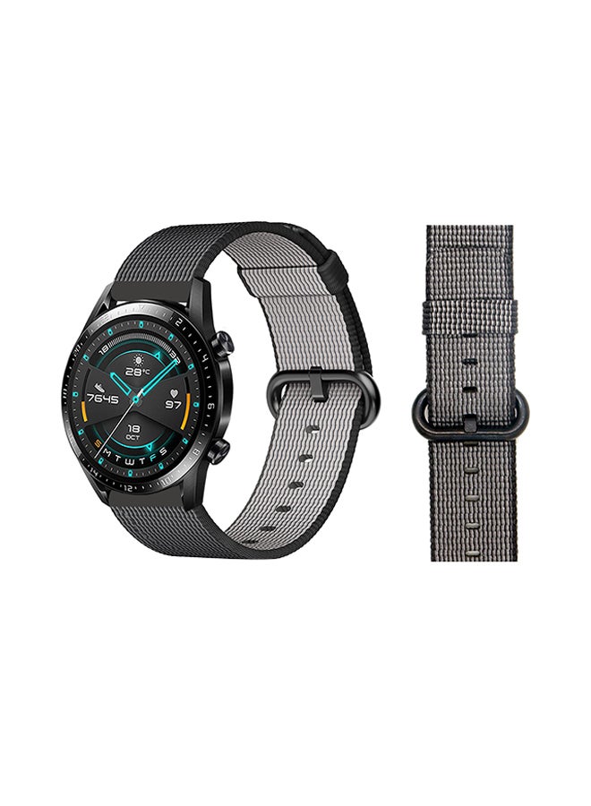 Perfii Woven Replacement Band For Huawei Watch GT/GT 2 46mm Black