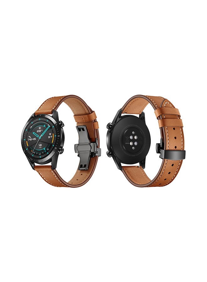 بيرفيي سوار عصري بديل لساعة هواوي GT/GT 2 مقاس 46 مم بني - Image 1