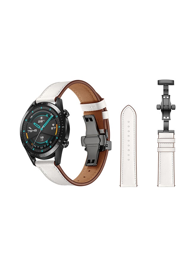 بيرفيي سوار عصري بديل لساعة هواوي GT/GT 2 مقاس 46 مم أبيض - Image 2