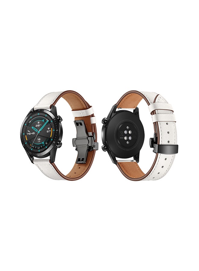 بيرفيي سوار عصري بديل لساعة هواوي GT/GT 2 مقاس 46 مم أبيض - Image 1