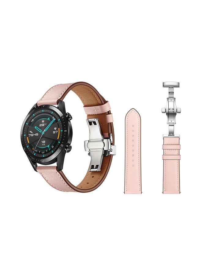 بيرفيي سوار عصري بديل لساعة هواوي GT/GT 2 مقاس 46 مم وردي - Image 2