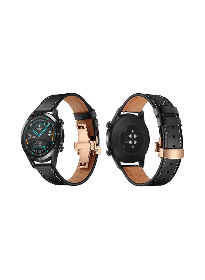 Perfii Stylish Replacement Band For Huawei Watch GT/GT 2 46mm Black - Image 1