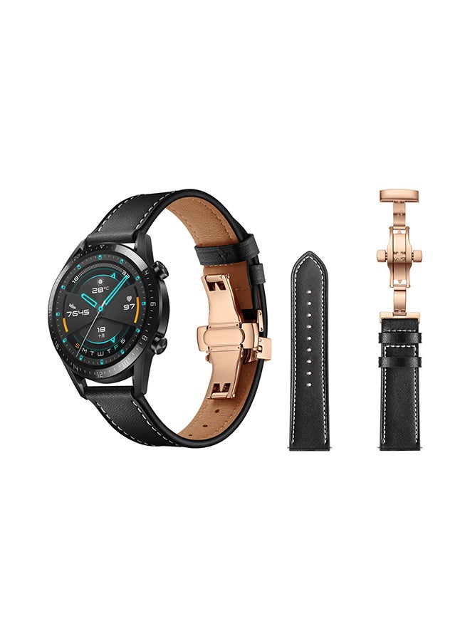 Perfii Stylish Replacement Band For Huawei Watch GT/GT 2 46mm Black - Image 2