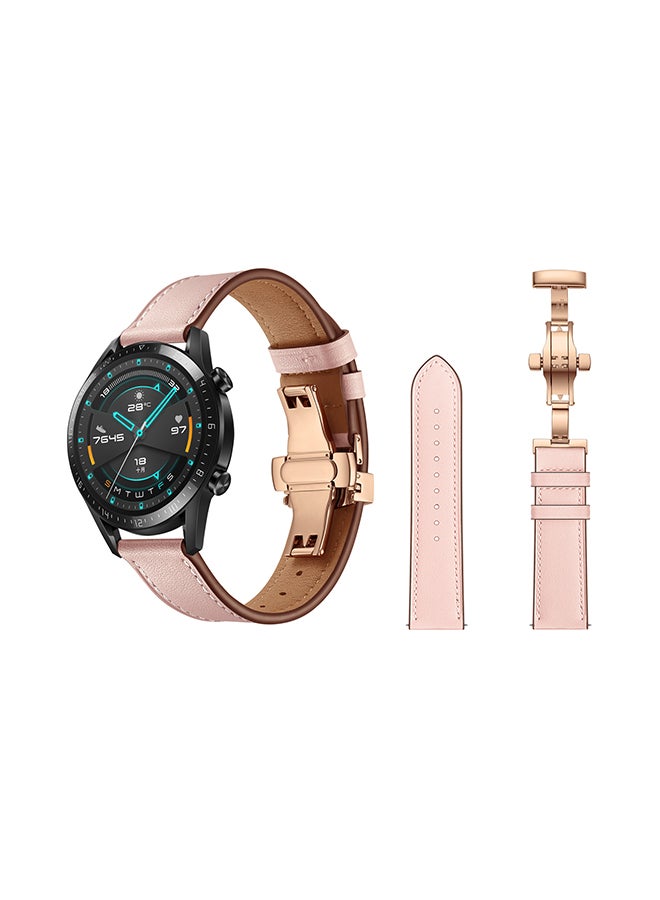 Perfii Stylish Replacement Band For Huawei Watch GT/GT 2 46mm Pink - Image 2