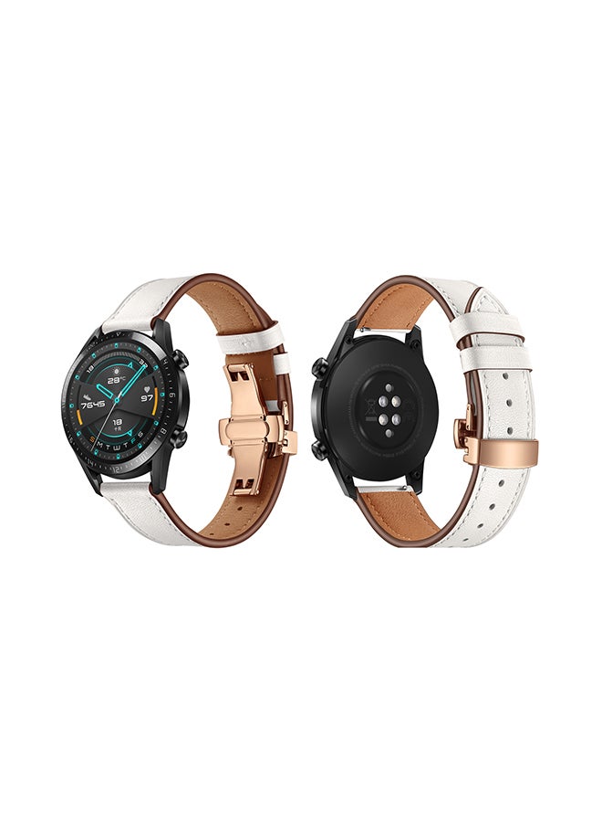 بيرفيي سوار عصري بديل لساعة هواوي GT/GT 2 مقاس 46 مم أبيض - Image 1