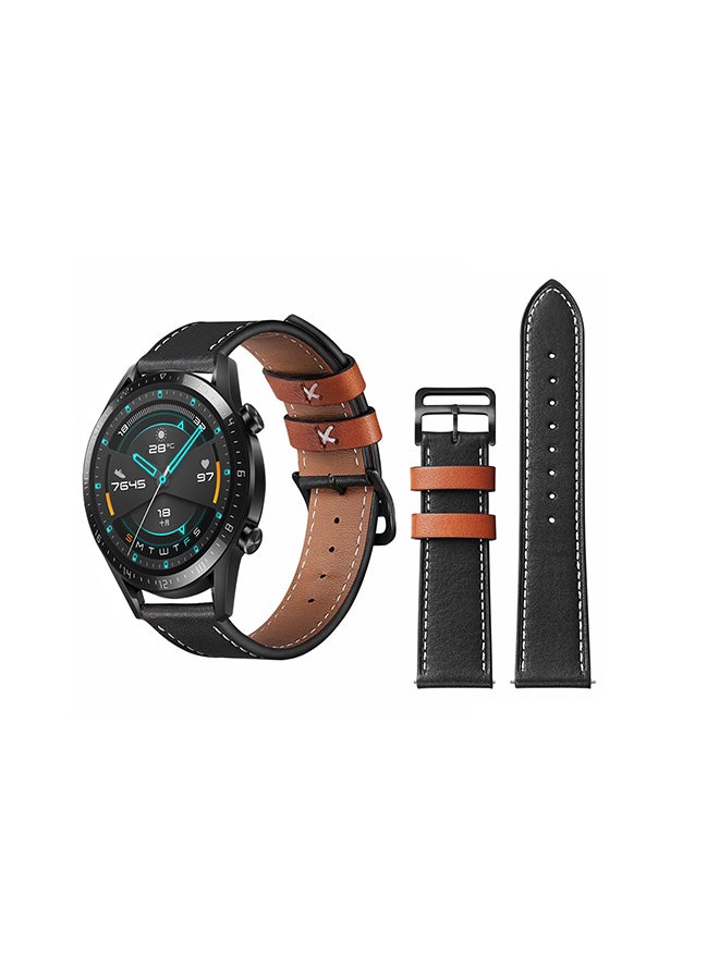 Perfii Stylish Replacement Band For Huawei Watch GT/GT 2 46mm Black