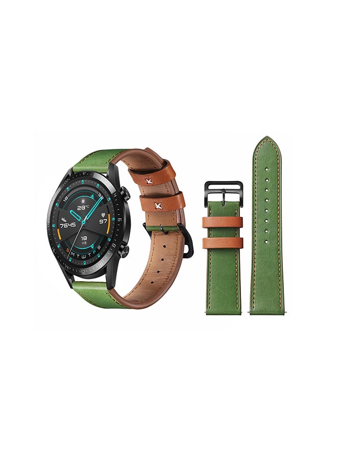 Perfii Stylish Replacement Band For Huawei Watch GT/GT 2 46mm Forest Green