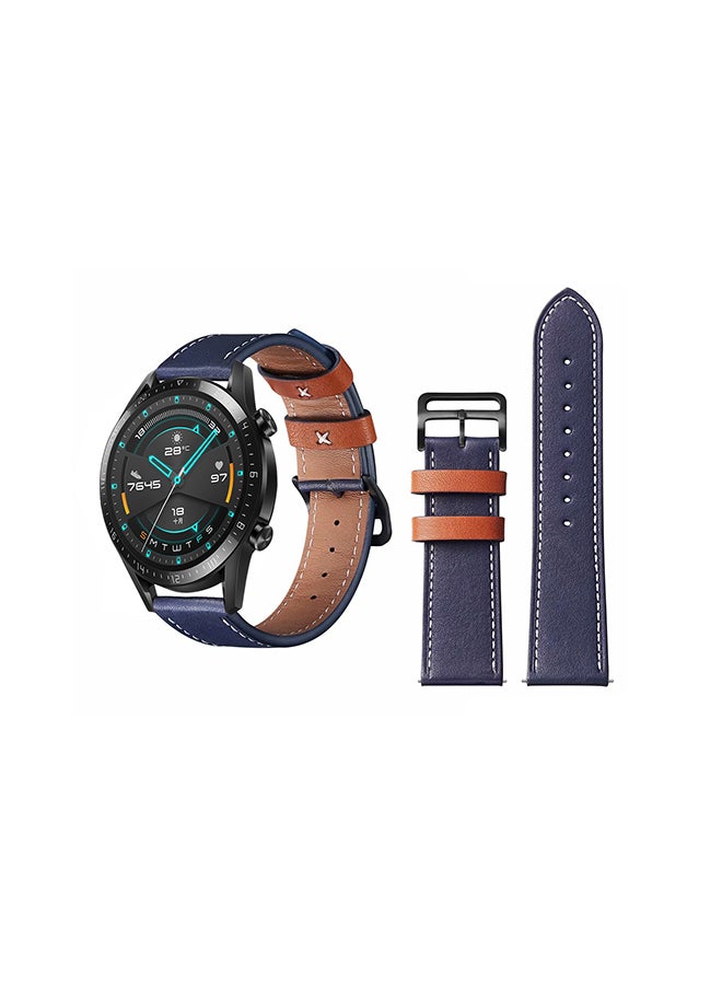 بيرفيي سوار بديل أنيق من الجلد لساعة هواوي طراز G/ 2 أزرق ملكي