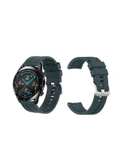 Perfii Silicone Stylish Replacement Band For Huawei Watch GT/GT2 Dark Green 