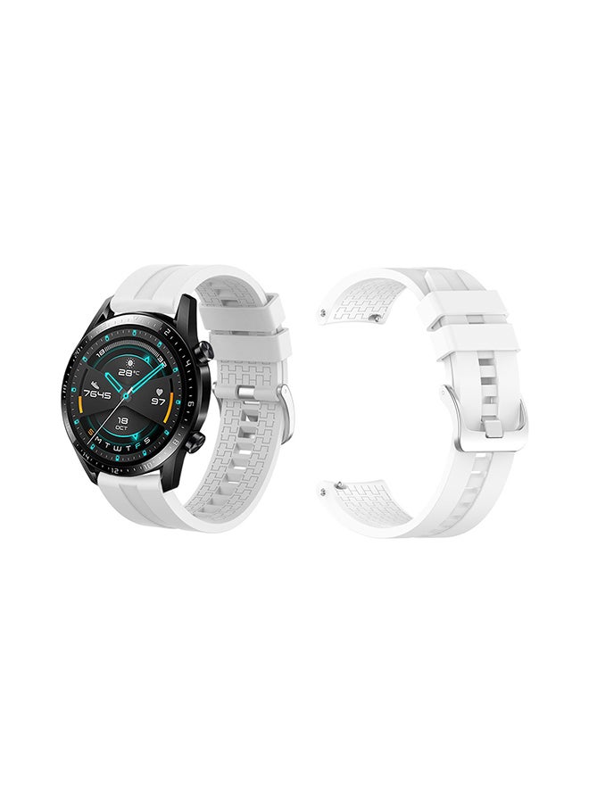 Perfii Stylish Replacement Band For Huawei Watch GT/GT 2 46mm White 