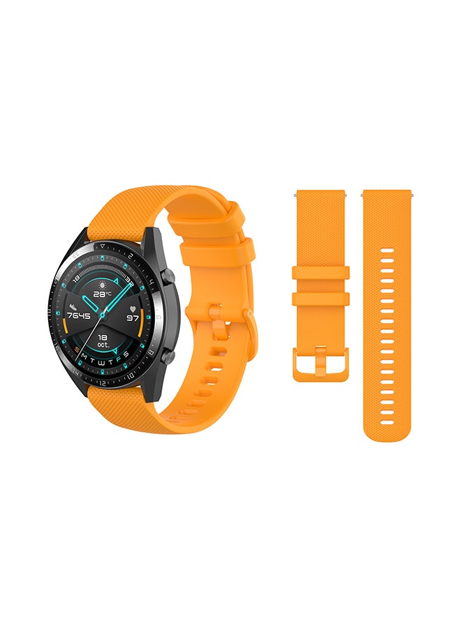 بيرفيي سوار عصري بديل لساعة هواوي GT/GT 2 مقاس 46 مم برتقالي - Image 1