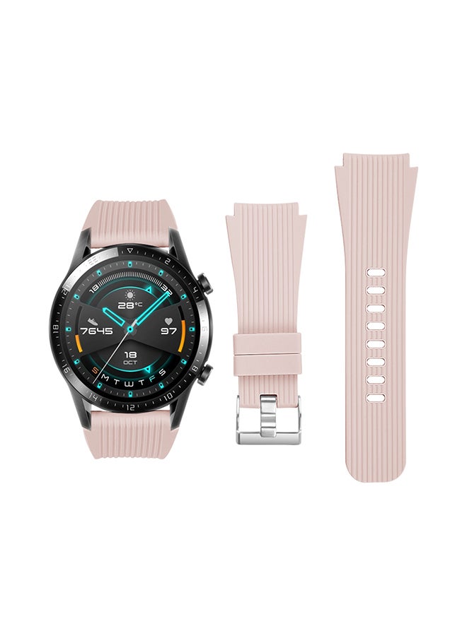 بيرفيي سوار بديل لساعة هواوي GT/GT 2 مقاس 46 مم وردي فاتح