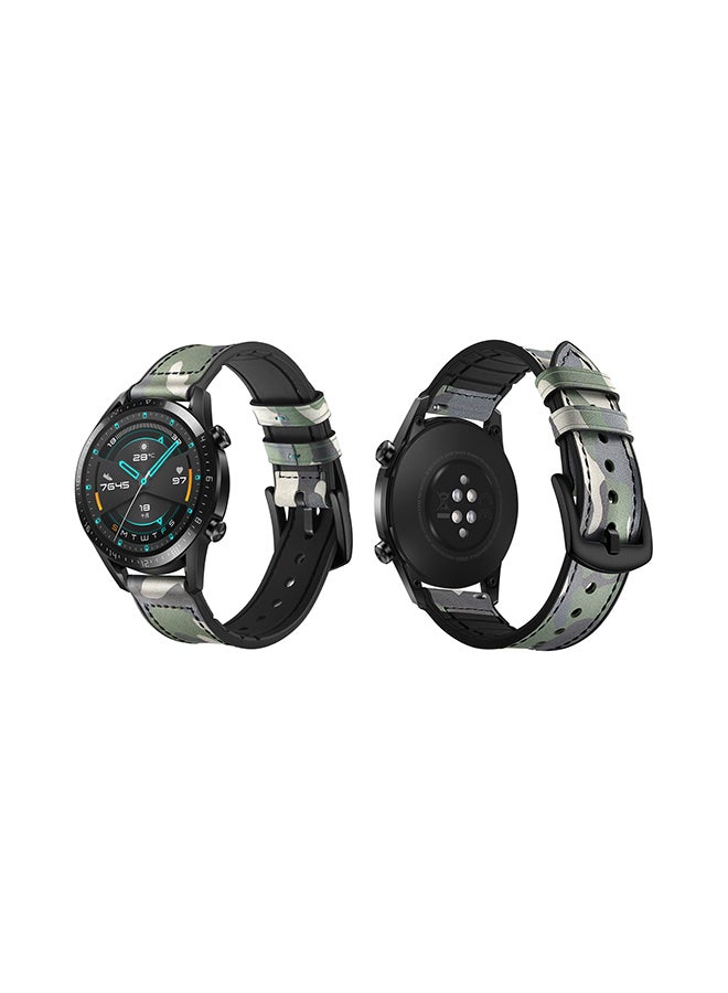 Perfii Replacement Band For Huawei Watch GT/GT 2 46mm Camouflage Green - Image 1