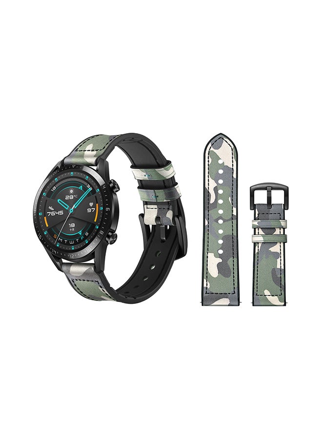 Perfii Replacement Band For Huawei Watch GT/GT 2 46mm Camouflage Green - Image 2
