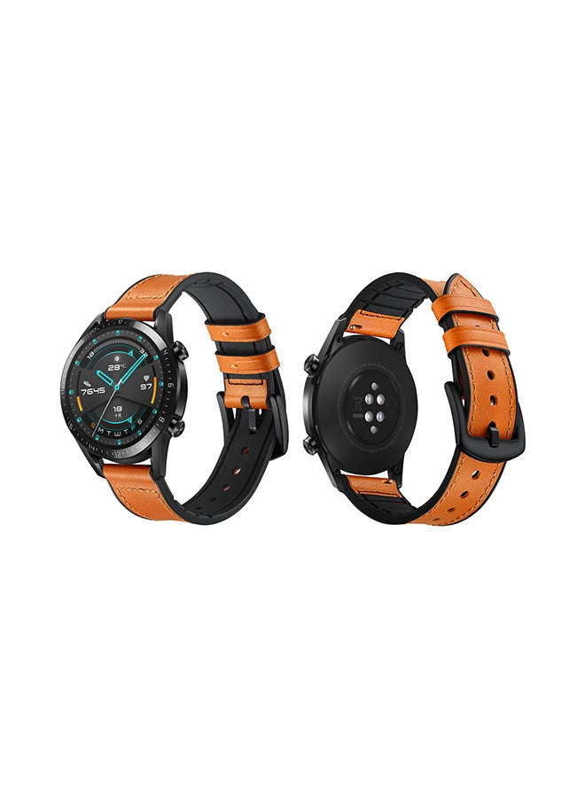 Perfii Replacement Band For Huawei Watch GT/GT 2 46mm Yellowish Brown  - Image 1