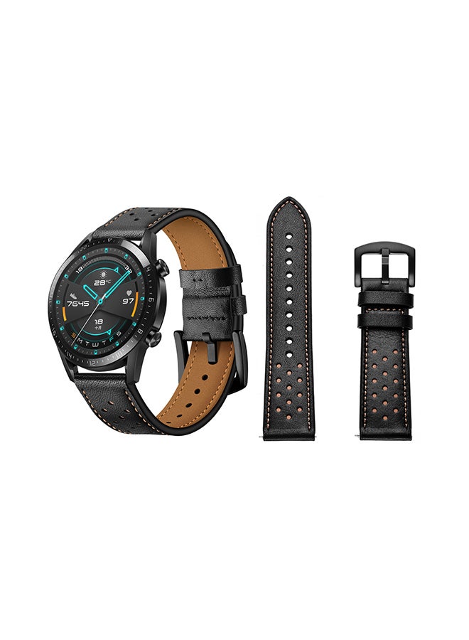 Perfii Replacement Band For Huawei Watch GT/GT 2 46mm Black - Image 2