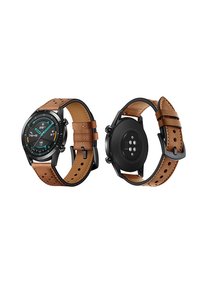 بيرفيي سوار بديل لساعة هواوي GT/GT 2 مقاس 46 مم بني - Image 2