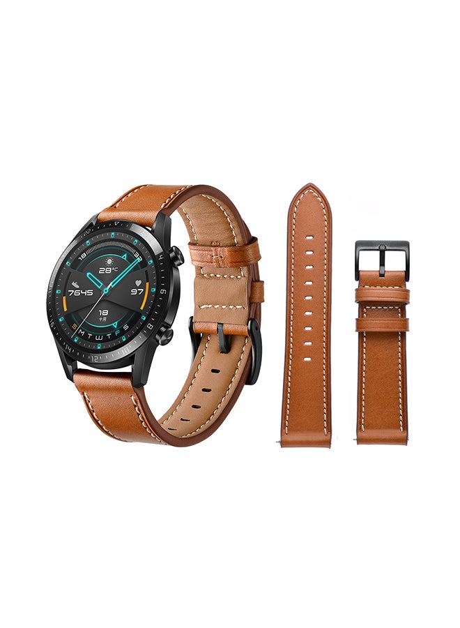 Perfii Replacement Band For Huawei Watch GT/GT 2 46mm Brown  - Image 1