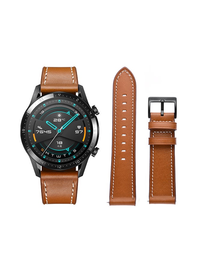 Perfii Replacement Band For Huawei Watch GT/GT 2 46mm Brown  - Image 2