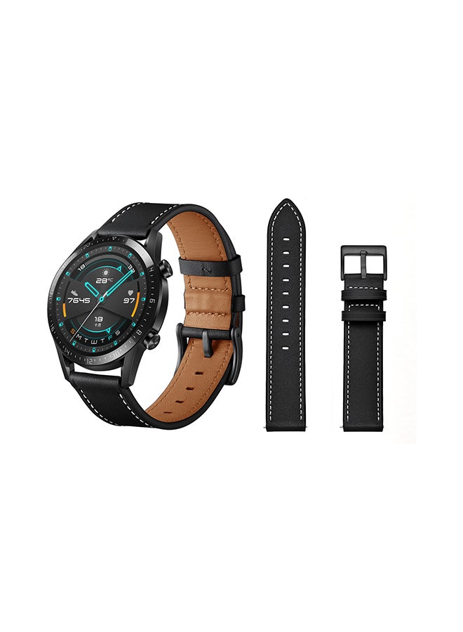 Perfii Replacement Band For Huawei Watch GT/GT 2 46mm Black - Image 2