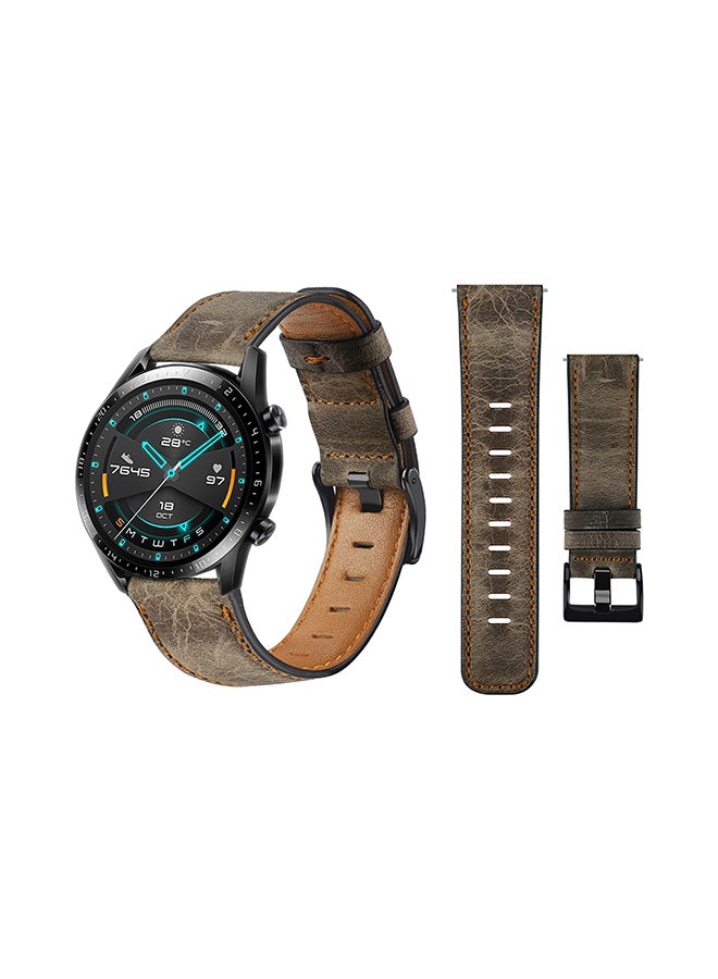 Perfii Replacement Band For Huawei Watch GT/GT 2 46mm Light Brown 