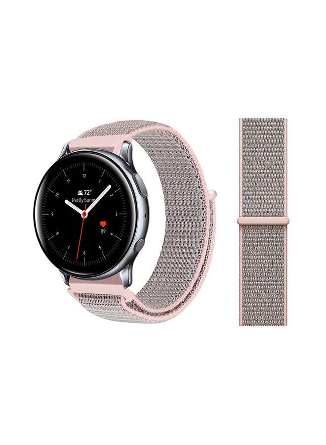 Perfii Nylon Replacement Band For Samsung Galaxy Active/Active2 Light Pink